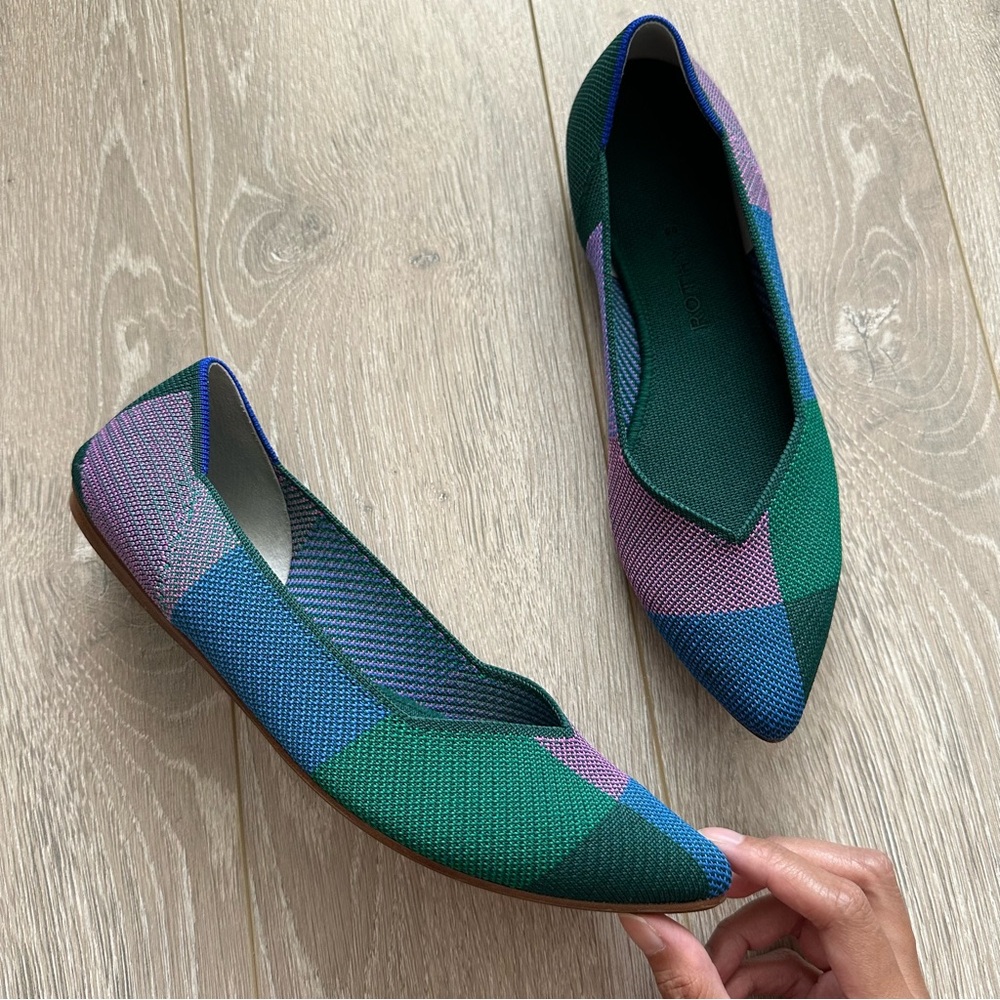 Rothy’s Shoes The Point in Sugared Berry Pointed Toe Slip On Flats 10.5